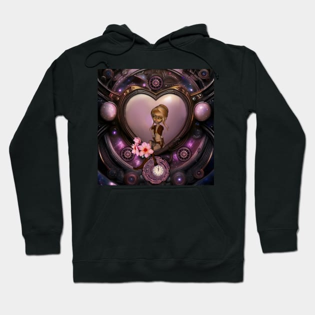 Wonderful steampunk heart with fairy Hoodie by Nicky2342